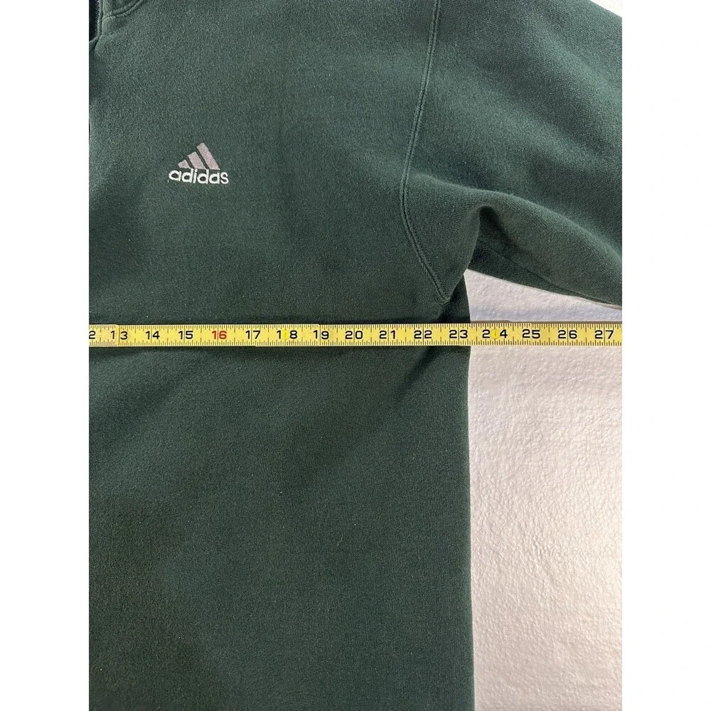 VTG 90’s Adidas Sweatshirt‎ Men’s Medium Equipment Sweater Green 1/4 Zip